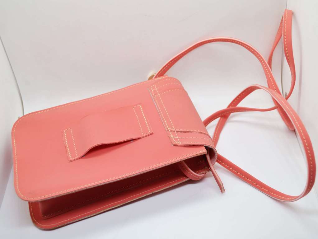 Pink crossbody & belt pouch