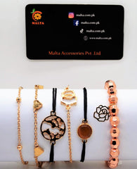 Multi Layer Hand Bracelet (Golden Black)