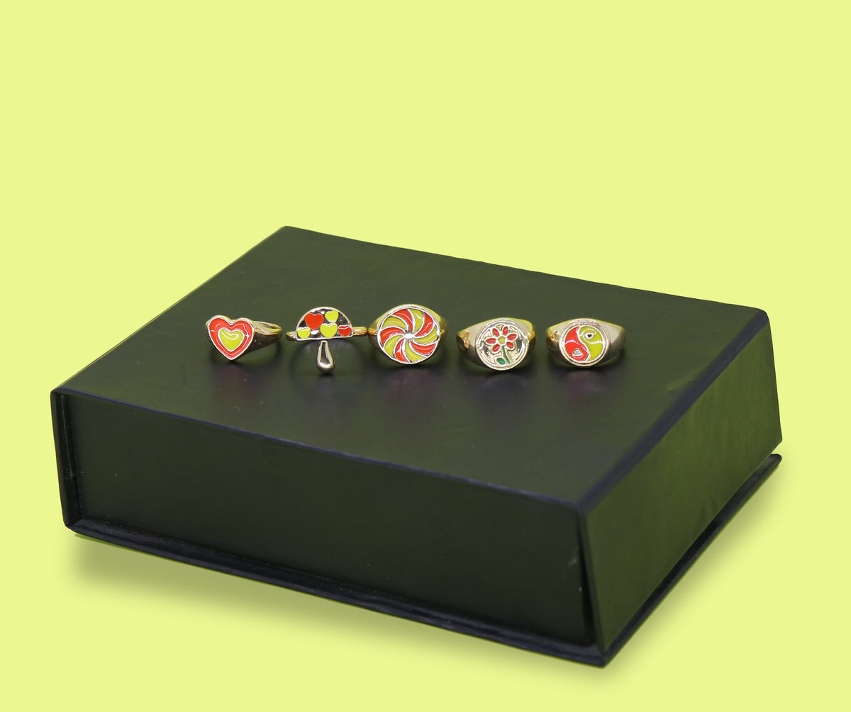 Set Of Enamel Ring