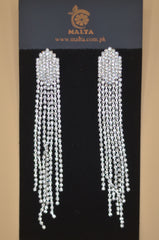 Rhinestone Waterfall Long  Earring