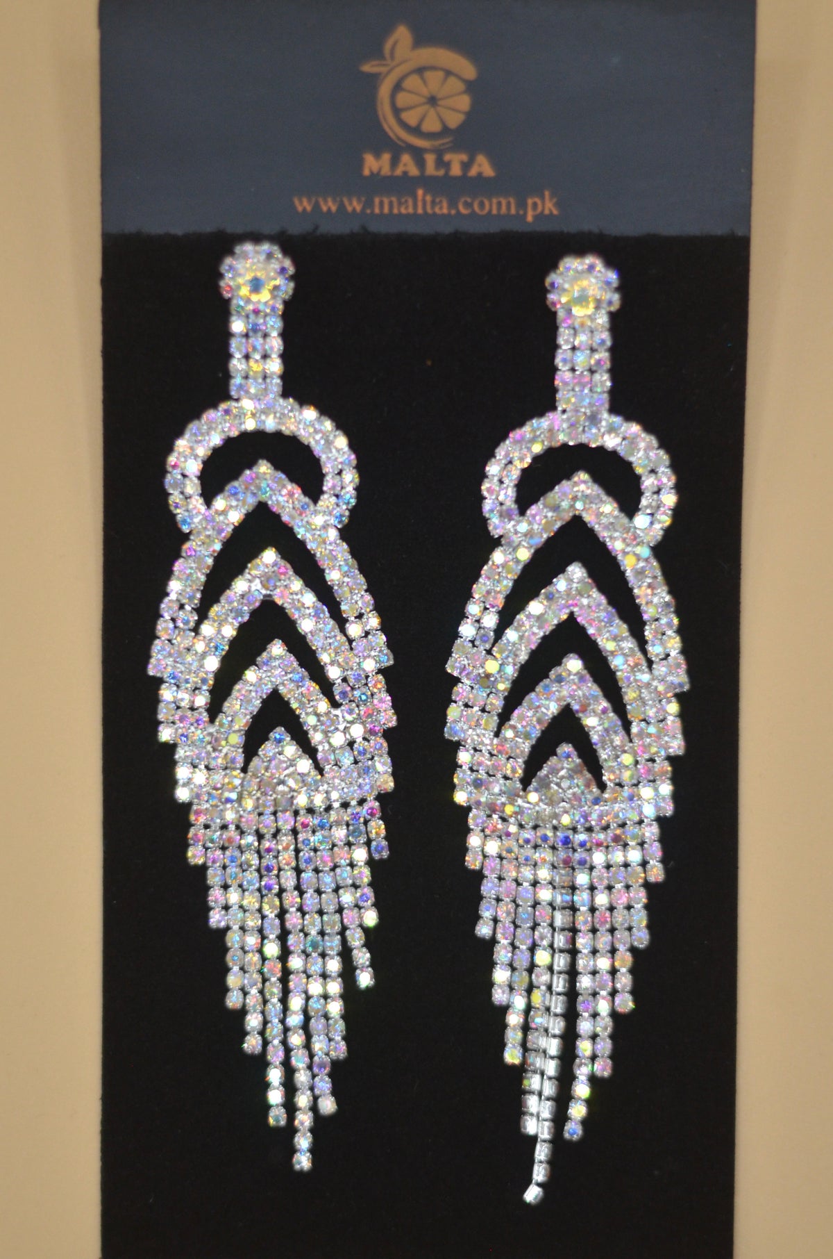 Rhinestone Elegant Floral Tassel Earring