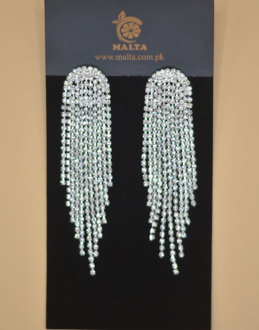 Rhinestone Elegant Simple Tassel Earring