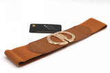 Brown Leather Elastic Belt