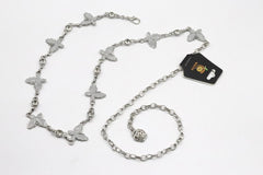 Silver Butterfly Chain Belt
