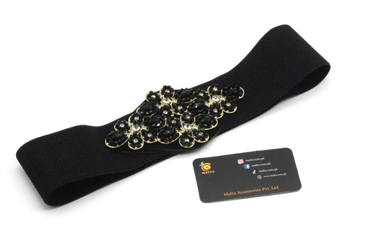 Wide Elastic leather Belt