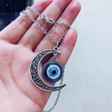 Moon Evil Eye Pendant