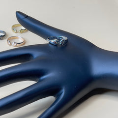 set of four  cat paw rings