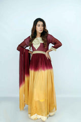 Maroon Dye & Tie Maxi