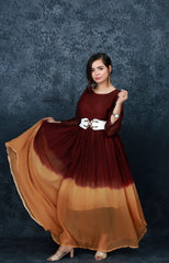 Mehroon Gold-Maxi