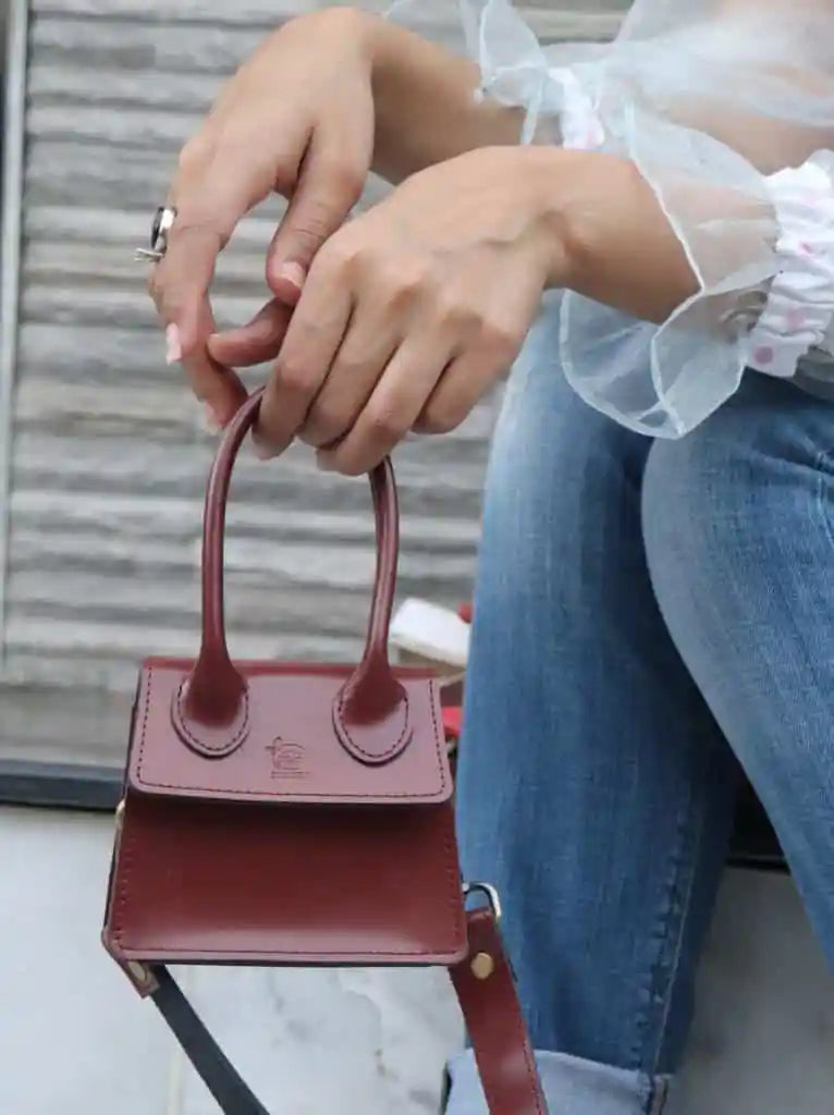 malta Mini bag-Maroon colour