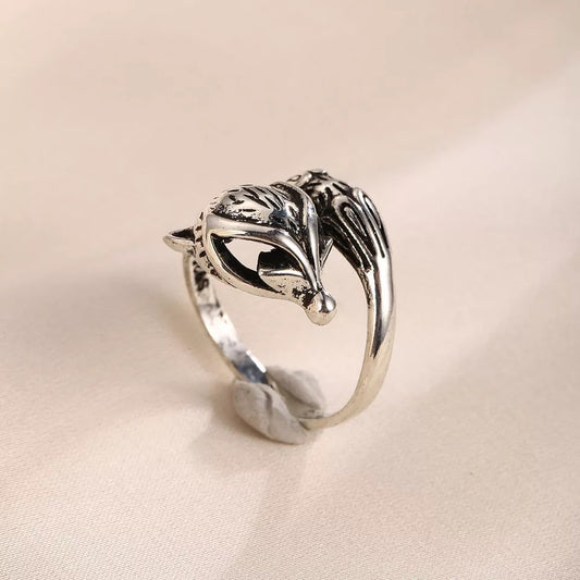 Silver Style Enamel Ring