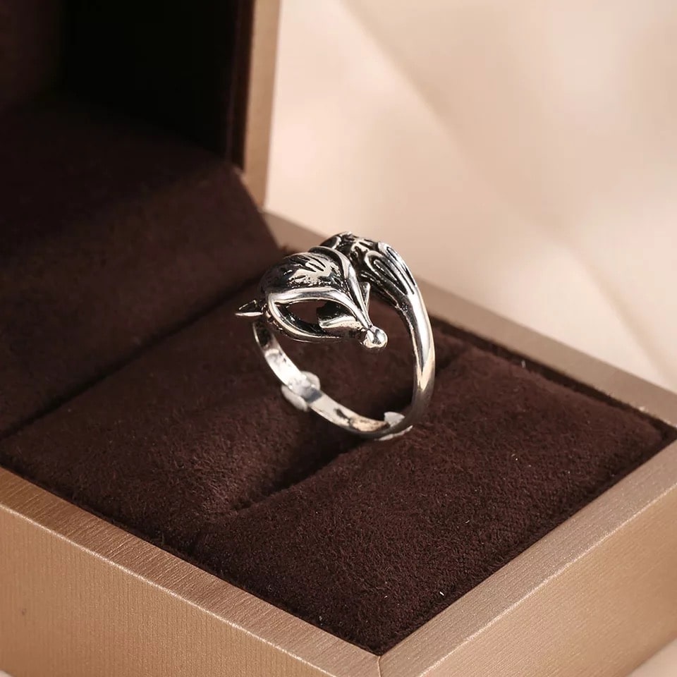 Silver Style Enamel Ring