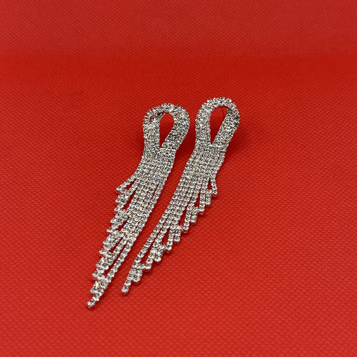 Stylish Tussel Rhinestone Earrings