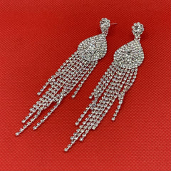 Rhinestone Unique Long  Earring