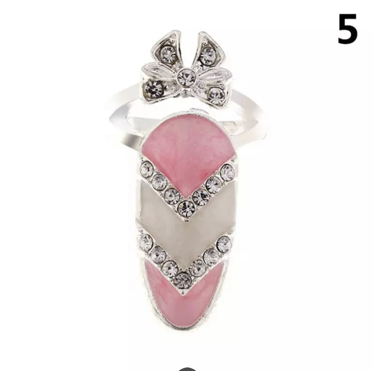 Pearl Crown-Nail Ring