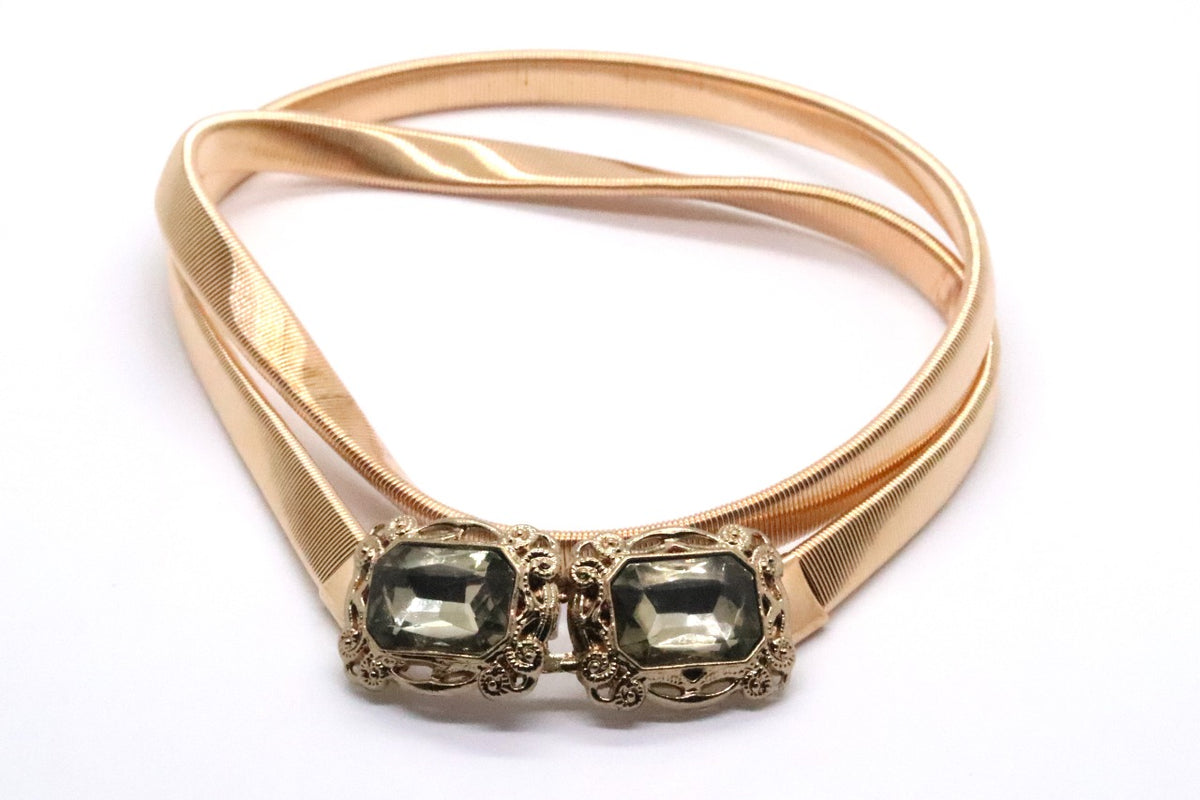 Rhinestone Metallic Belt