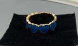 Blue Heart Enamel Ring