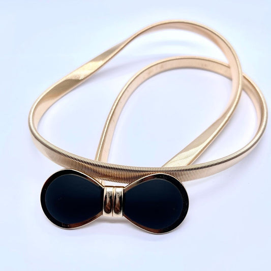 Blue Bow Metal Belt