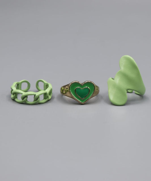 Set Of three Enamel Ring