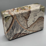 Malta Box Bag- Map Printed Box Bag