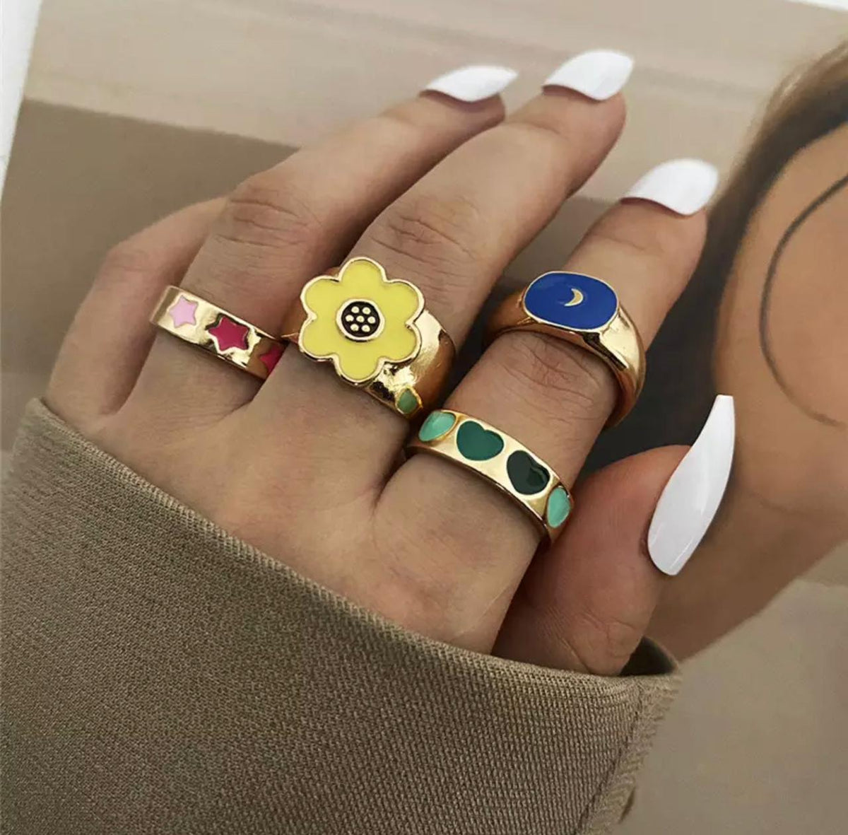 Set Of Enamel Ring