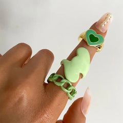 Set Of three Enamel Ring