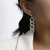 Silver With Stone Earring
