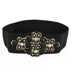Wide Elastic leather Belt