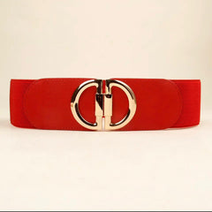 Wide Elastic leather Belt