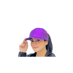 Glitter Ponytail Baseball Cap With Women Snapback Summer Mesh Hat