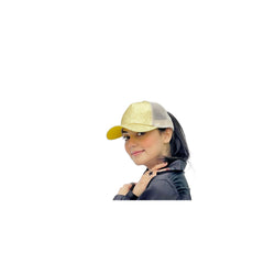 Glitter Ponytail Baseball Cap With Women Snapback Summer Mesh Hat