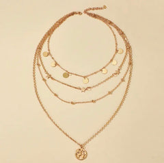 Multi layer women necklace