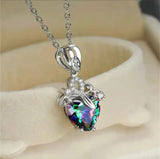 Heart shaped crystal chain