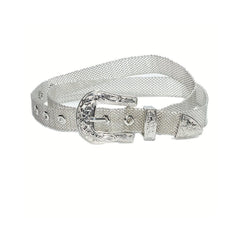 Carved Buckle Punk Metal Belt  For Pants Jeans