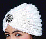 Woolen Turban cap (White color)