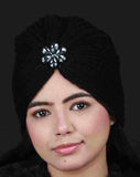 Woolen Turban cap (Black color)